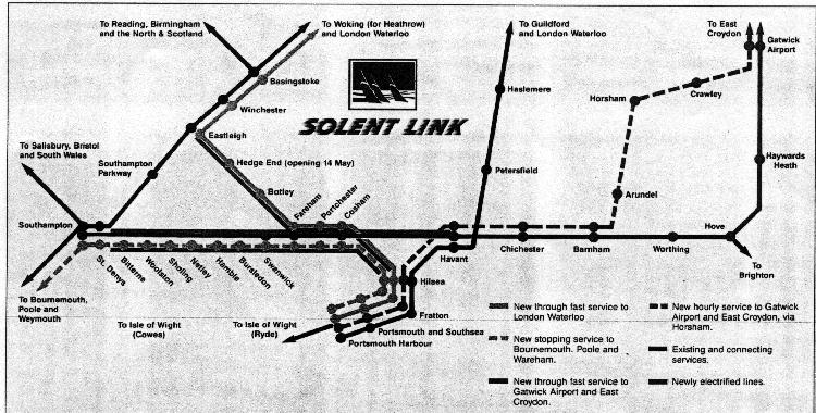 Solent Link route map